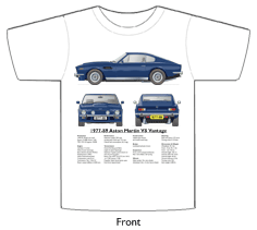 Aston Martin V8 Vantage 1977-89 T-shirt Front